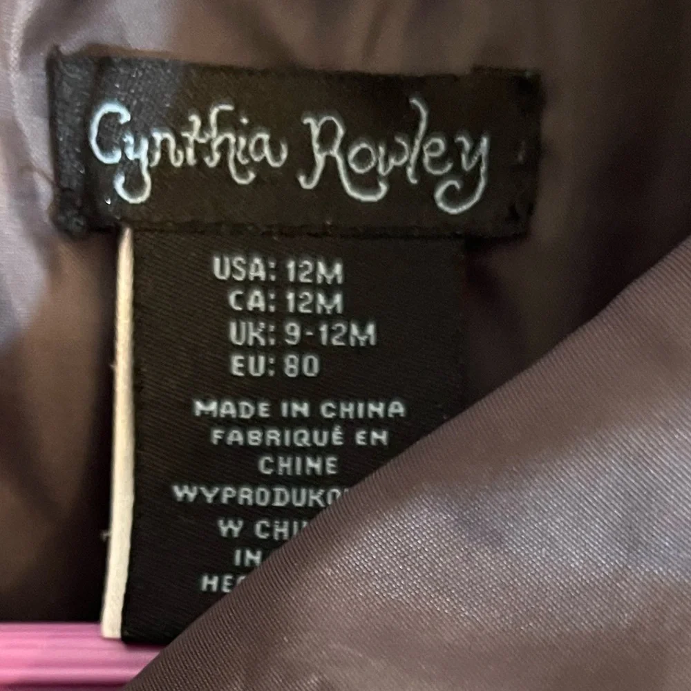 Cynthia Rowley Gray Puffer Jacket coat 12m baby